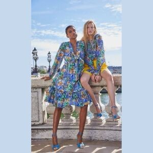 UNGARO
Tara Floral Silk-Blend Mini Dress Size Large